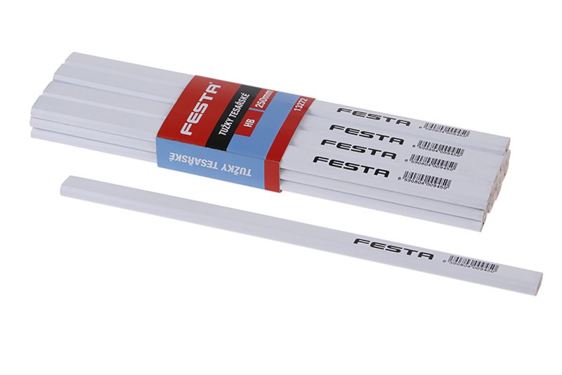 Výprodej - 14284 Tužka tesařská FESTA 250mm HB (bílý lak)